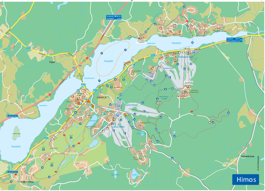 Himoksen aluekartta.