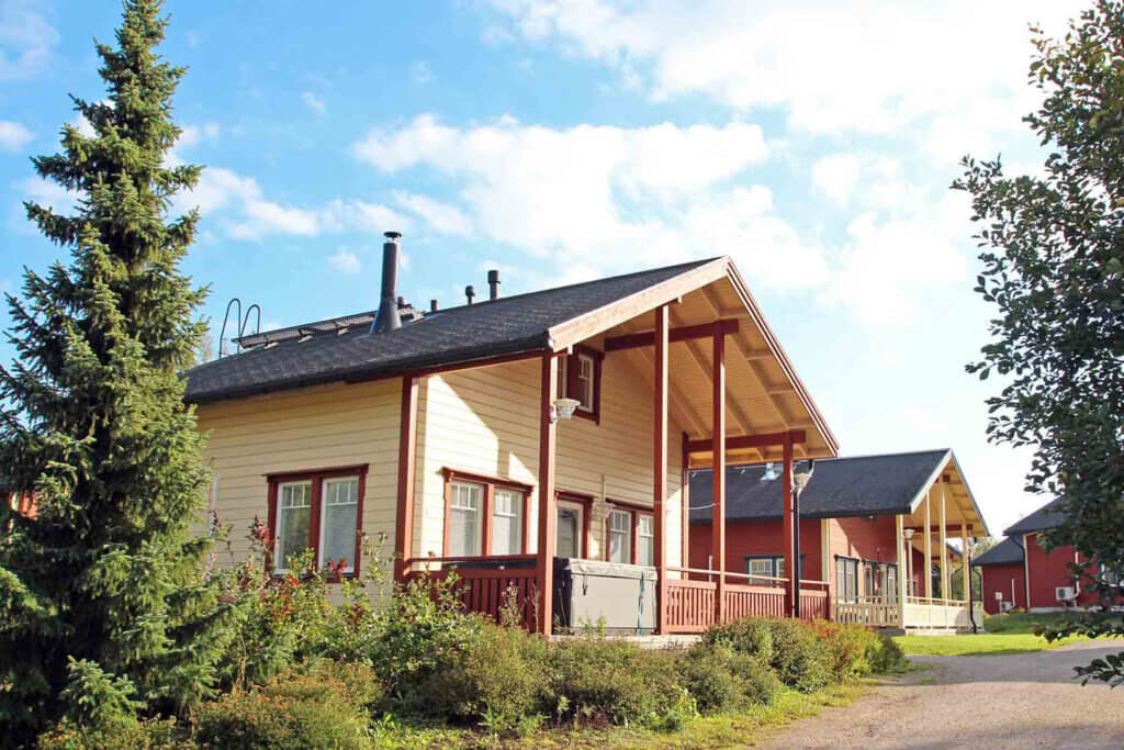 Himos Easy -mökit Himoksen palveluiden läheisyydessä.