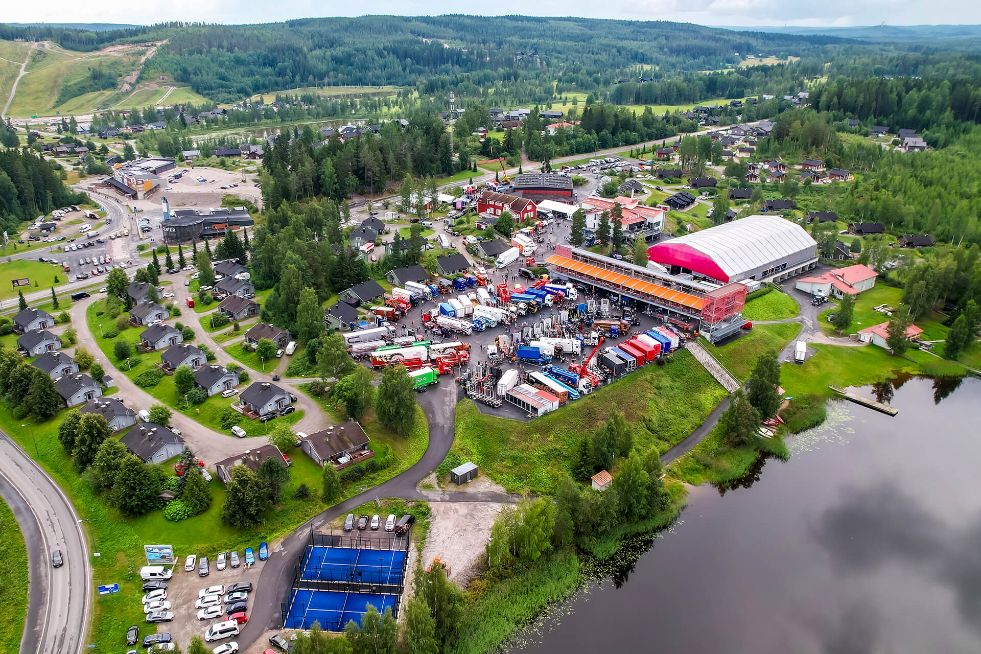 Himos Park ilmasta kuvattuna kesällä.